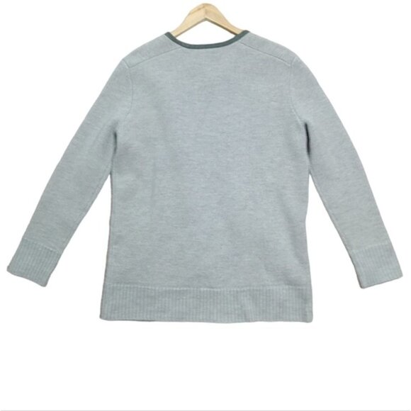 CLUB MONACO 100% Wool Asymmetrical Wrap Front Oversized Cardigan Sweater XS - Picture 6 of 11